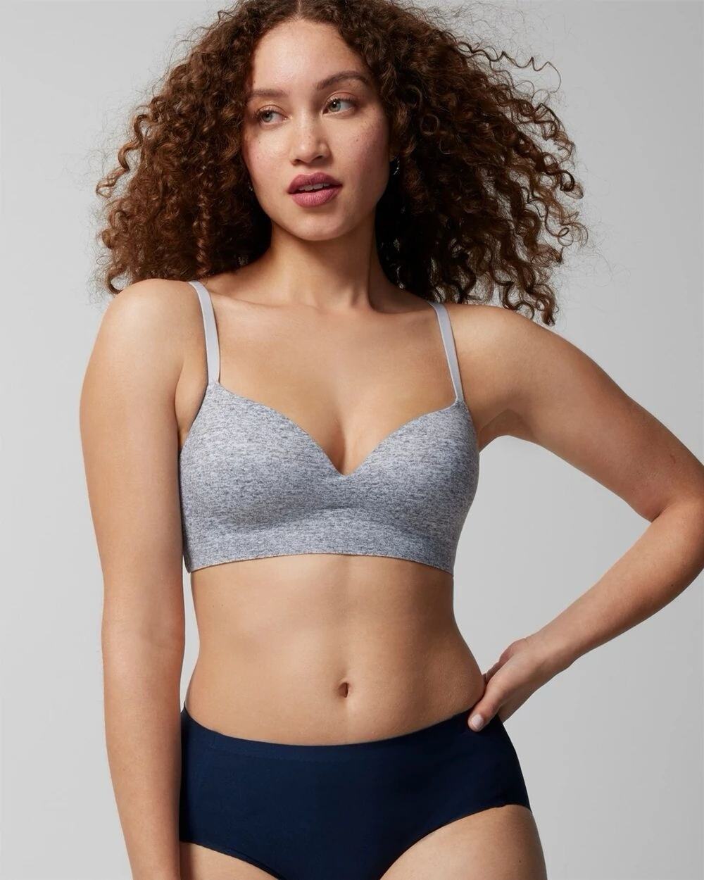 Soma Enbliss Wireless Bra Sport Athletic Lightweight Size 42C Blurred Graphite